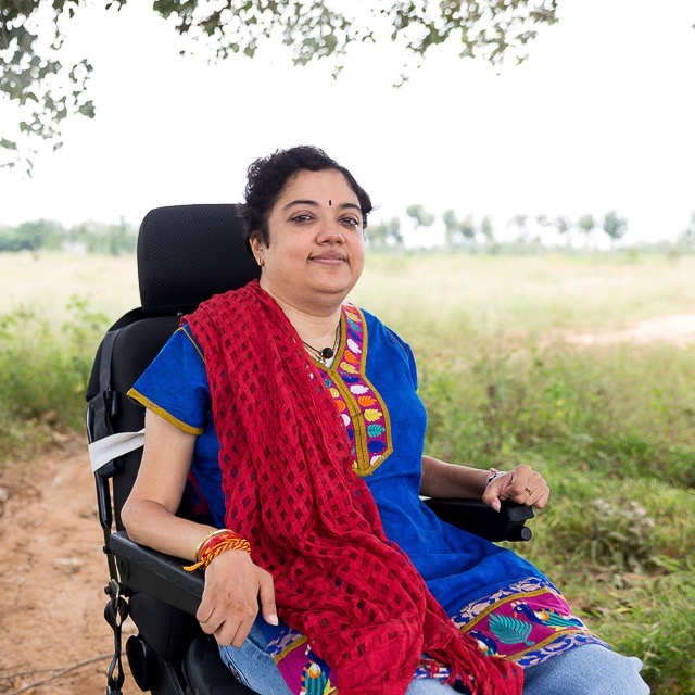 Preethi Srinivasan pictured in the countryside