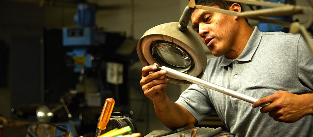 Man working in a workshop.